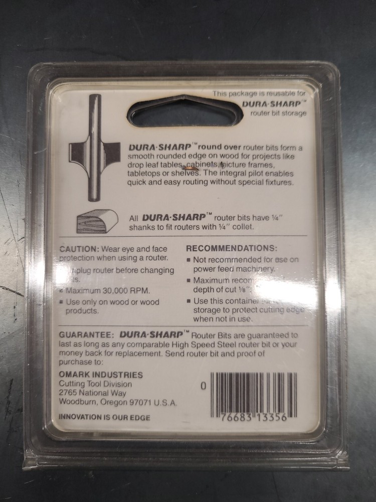Credo 1/2 Radius Round Over Router Bit
