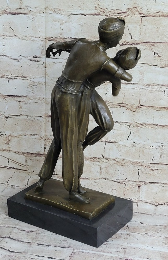 Dimitri Chiparus Bronze Sculpture "Arabian Dancers" Lost wax Method Artwork