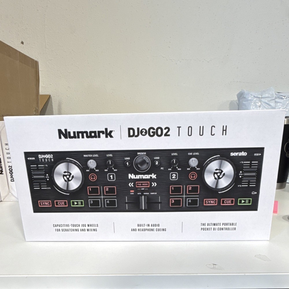 Numark DJ2GO2 Touch Portable Double Deck Controller Touch-Capacitive Jog Wheels