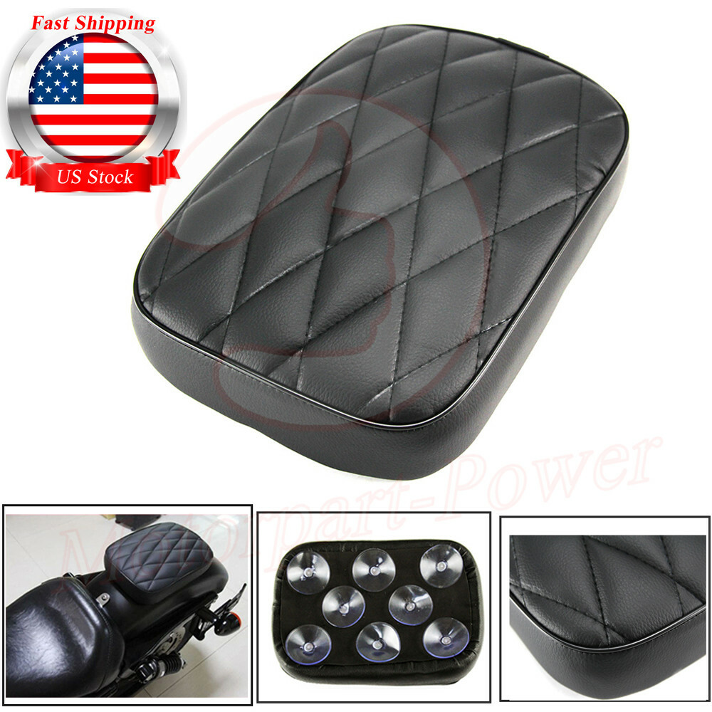 Rectangular Pillion Passenger Pad Seat 6/8 Suction Cup Pad For Harley Motorcycle