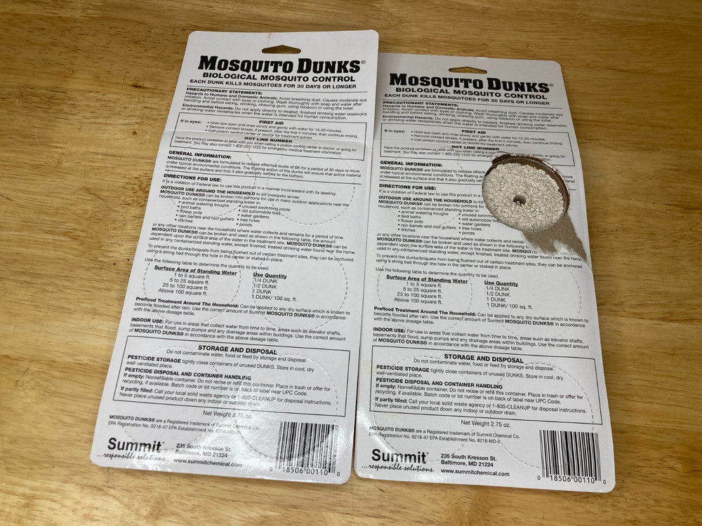 Summit Mosquito Dunks Floating Pod Kill Biologically Safe Method 6 pack - 2 Pack