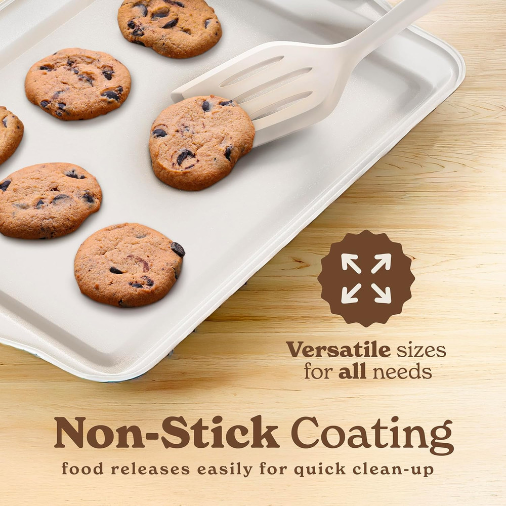 Nonstick Stackable Bakeware Set - Heavy Duty, Durable, Easy Release Baking Set,