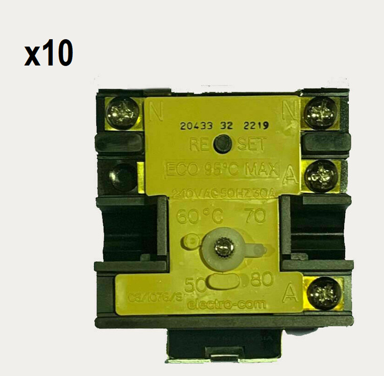 GENUINE KLIXON HOT WATER THERMOSTAT 60-80c Adjustable 20433-3-1 (10 UNITS)