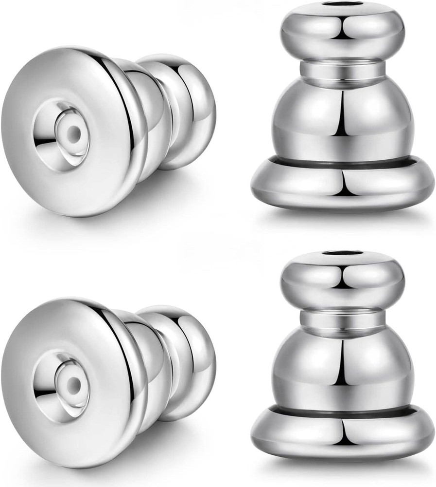Earring Backs for Studs,18K Gold Bullet Earring Backs Replacements for Studs/...