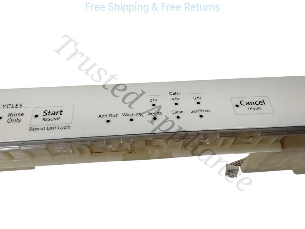 OEM Dishwasher Control Panel W10905444E WHITE
