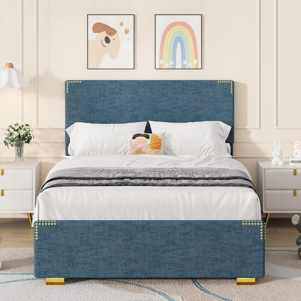 Twin Bed Frames, Twin Size Bed Frame with Headboard and Footboard,