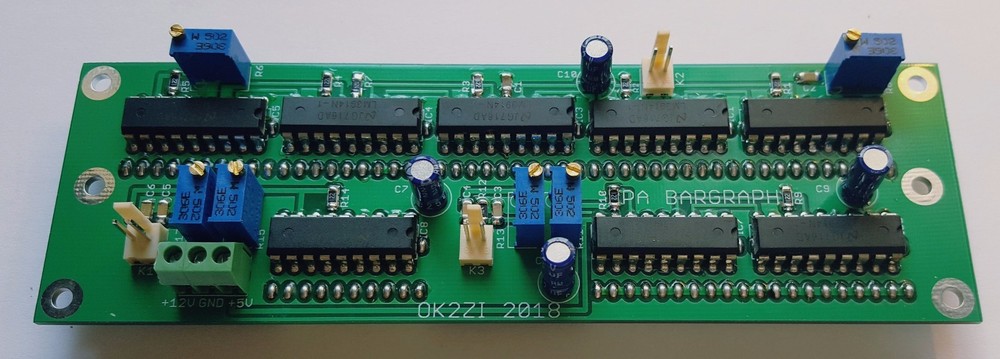 80 (50+20+10) LED Bargraph indicator for power amplifiers PCB only