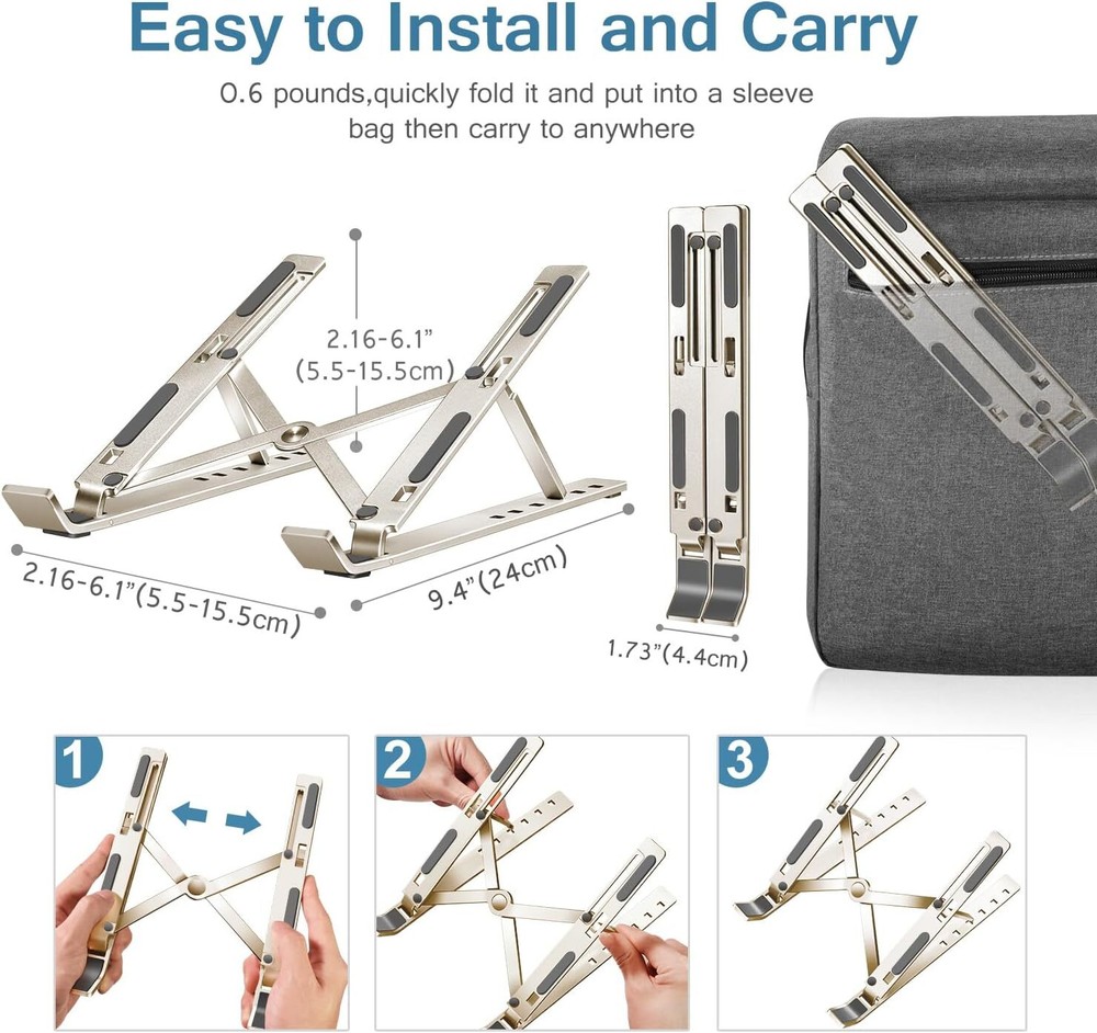 ivoler Laptop Stand, Holder Riser Computer Tablet 6 E-Starlight