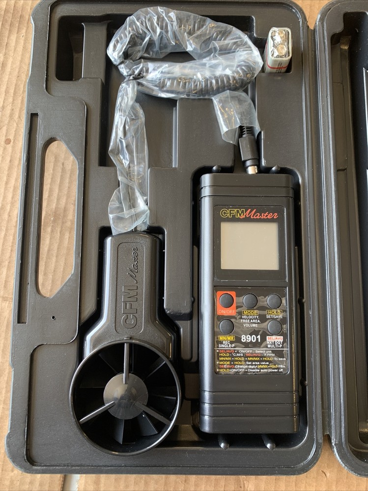 General Tools DCFM8901 Digital Air Flow Meter, Two Piece Design, RS232 Output -