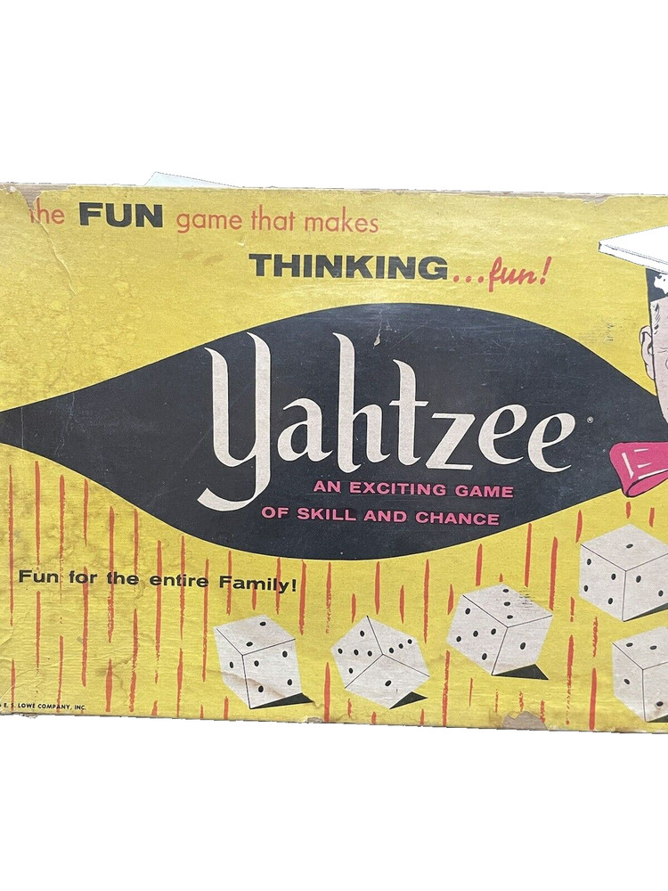 Vintage 1961 ES Lowe Co Yahtzee Game