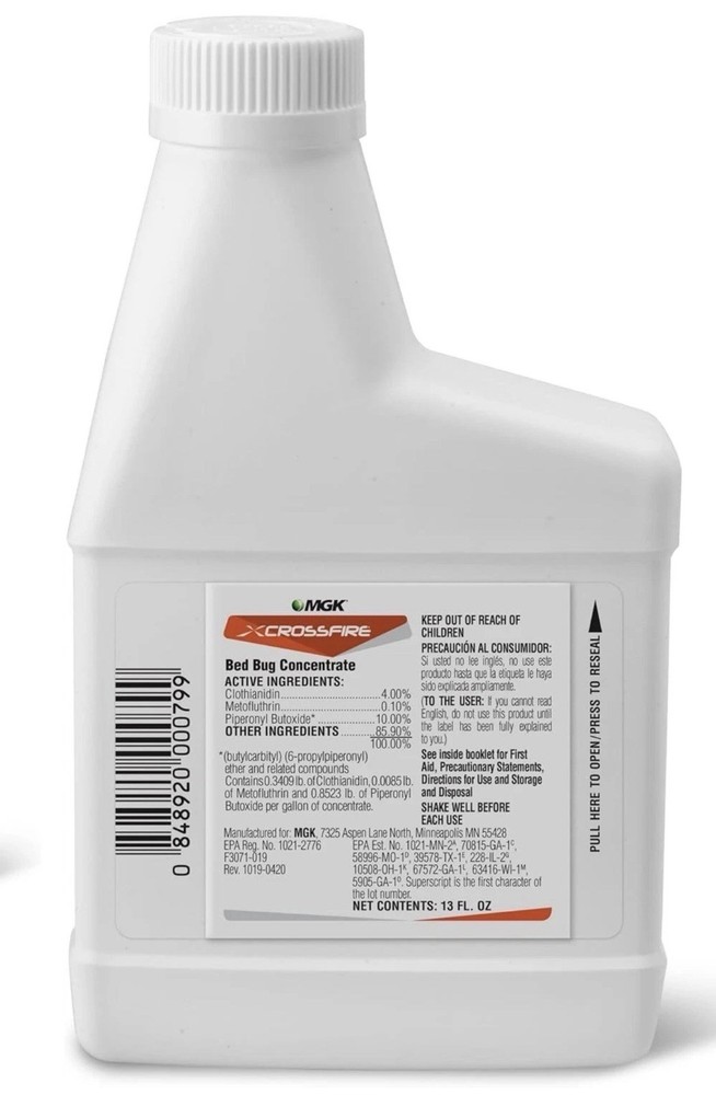 Crossfire Bed Bug Concentrate 13 oz MGK Insecticide Pest Control Bed Bug killer