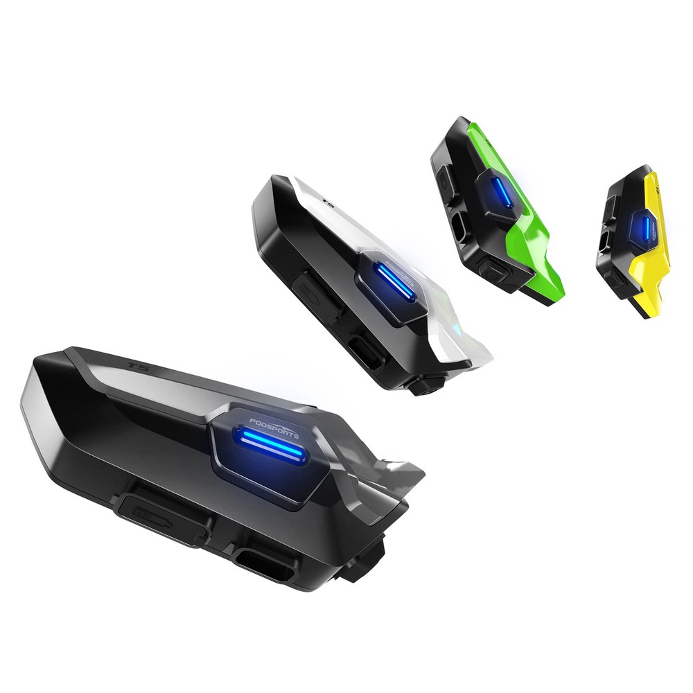 T5 Motorcycle Helmet Bluetooth Headset Intercom 2-Way 1000m Communication +Shell