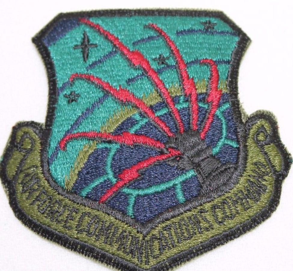 USAF air force communications command patch subdued each p7505
