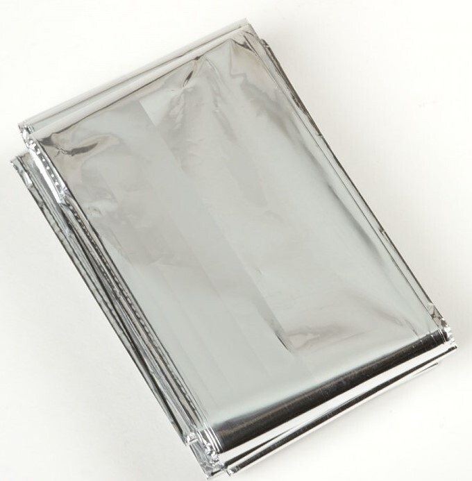 5 Quantity Emergency Thermal Blanket - 63"x82.5" Silver Waterproof Compact