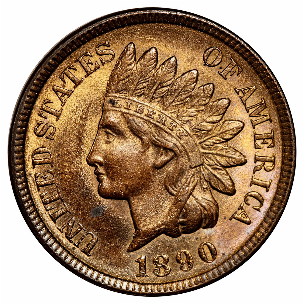 1890 Indian Head Cent 1C Raw