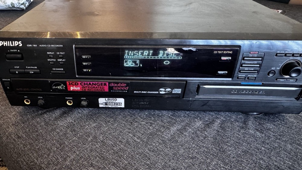 Philips CDR785/17 3-DISC CD Player w/ CD Compact Disc Recorder