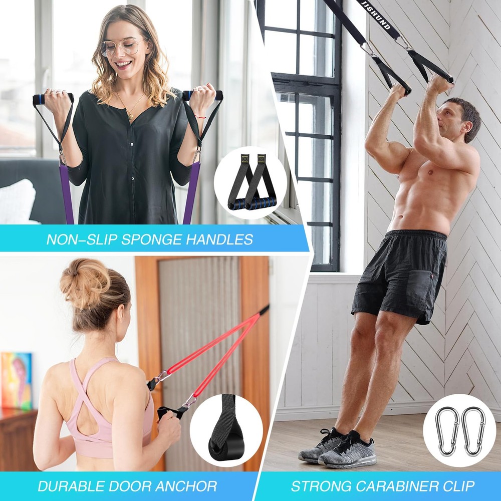 Resistance Bands, 5 Pcs Pull Up Assistance Bands Pull Up Bands Exercise Bands...