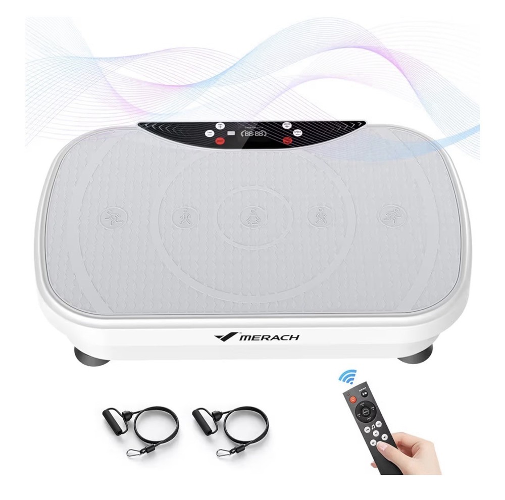 MERACH Vibration Plate Exercise Machine with LED Display and Bluetooth