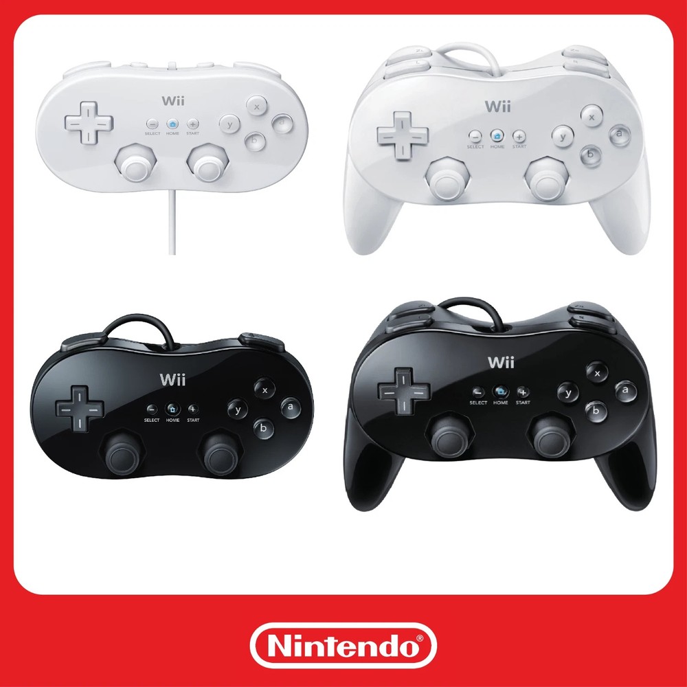 Genuine Nintendo Wii Classic Controller /Classic Controller Pro – White or Black