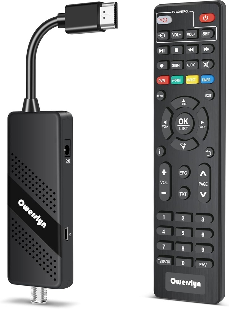 Mini TV Tuner Box with Playback & Remote Control