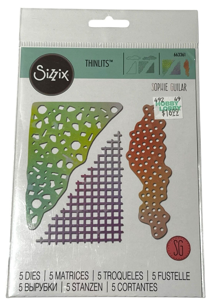 Sizzix Thinlits Geometric Mask Set Dies Paper Cutting Background Dot Confetti