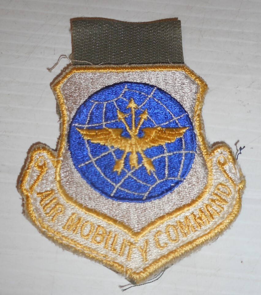 US Air Force Air Mobility Command Patch Full Color Merrowed Edge Hook & Loop