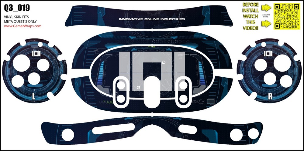 Skin wrap that fits Quest 3 (design 019)