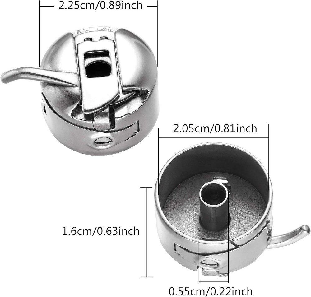 Replacement Bobbin Cases for Front-Loading Sewing Machines - Stainless Steel