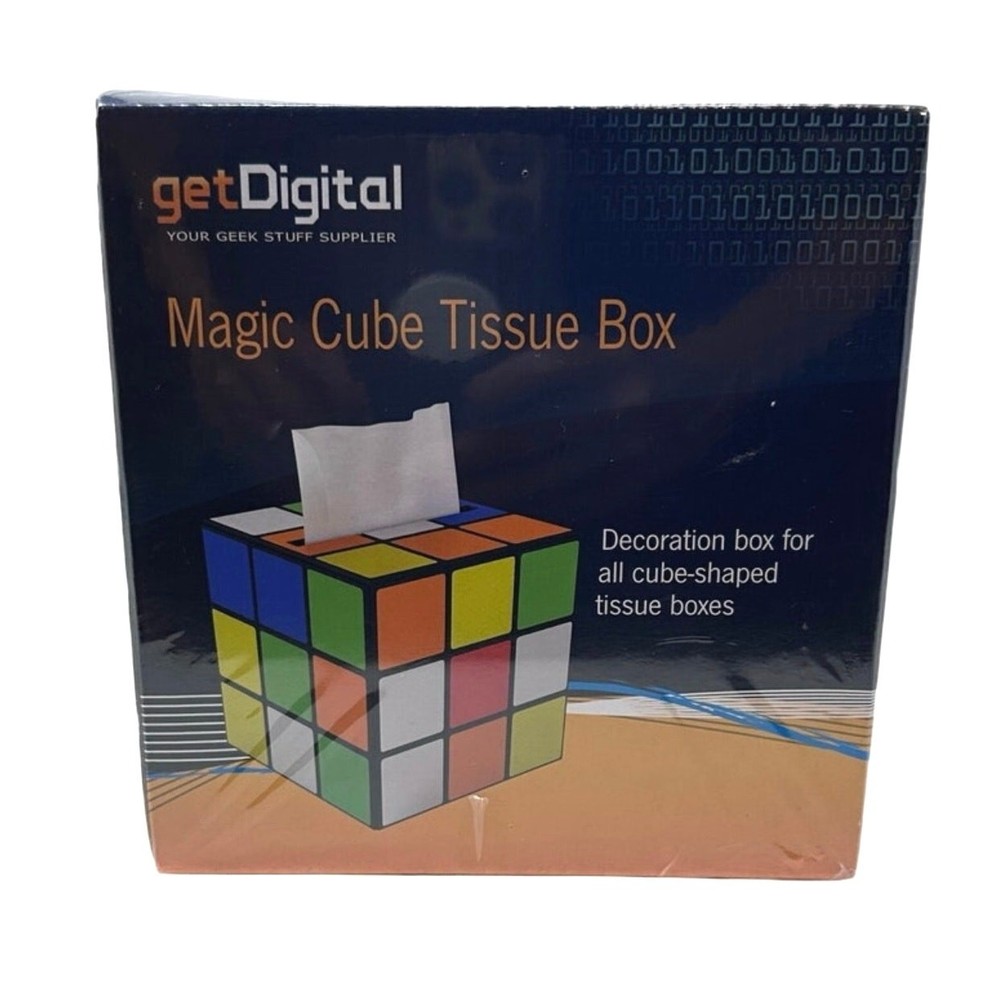 New in Box Magic Cube Tissue Box
