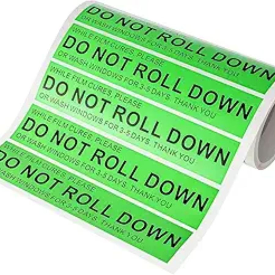 200 Pcs/roll Do Not Roll Down Window Stickers, Do Not Roll Down Stickers Warning