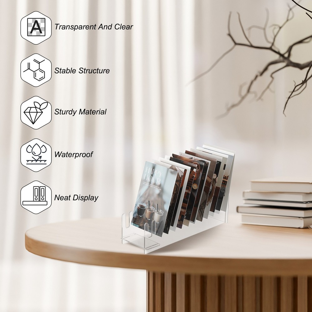 12 Tier 2Pack Clear Greeting Card Display Stand, Transparent