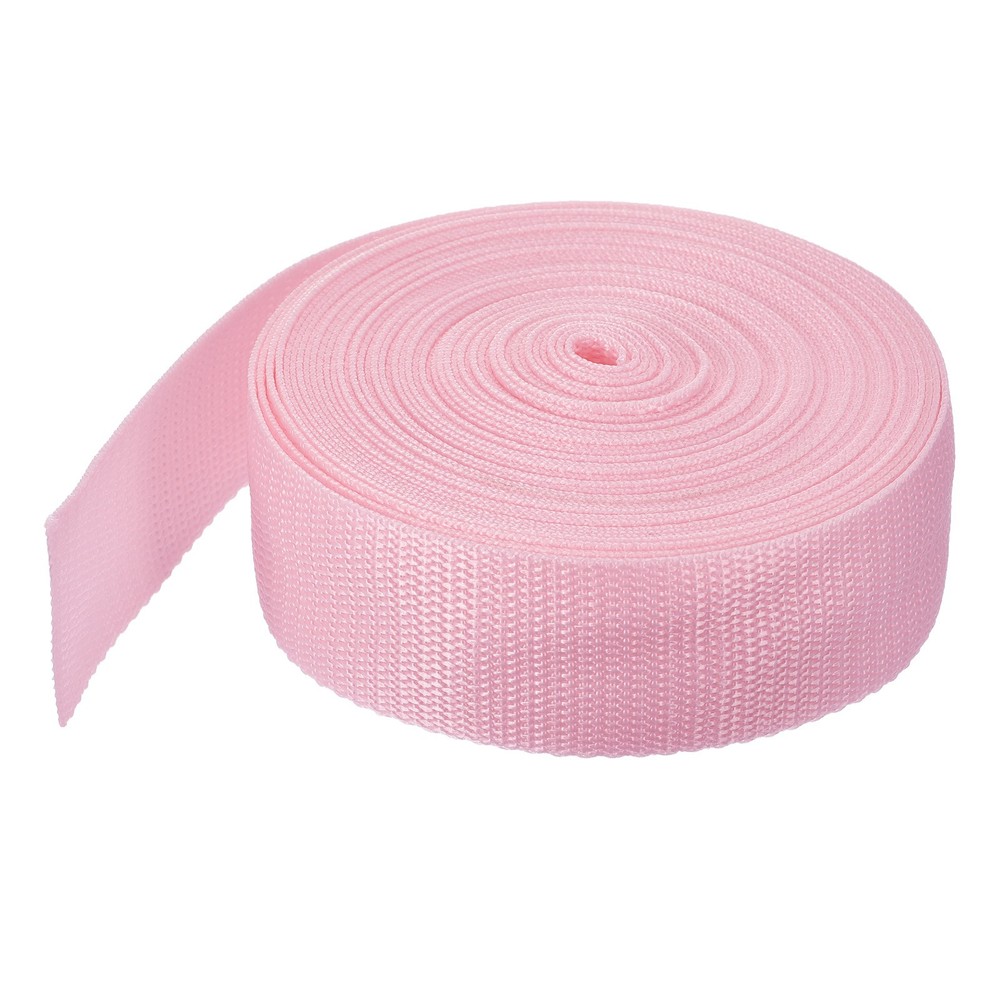 Lightweight Polypropylene Webbing Strap 3.8cm 10 Yard Light Pink