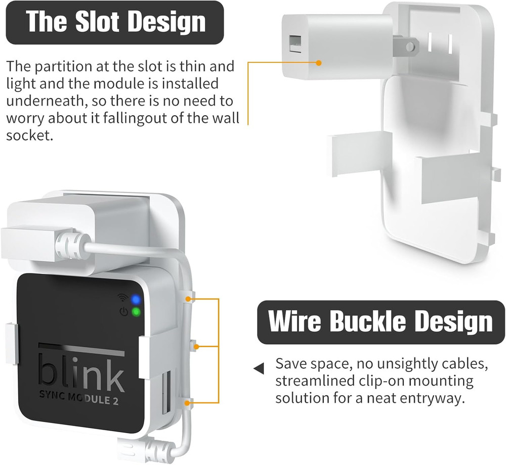 256GB USB Flash Drive, Outlet Wall Mount Holder for Blink Sync Module 2, Module