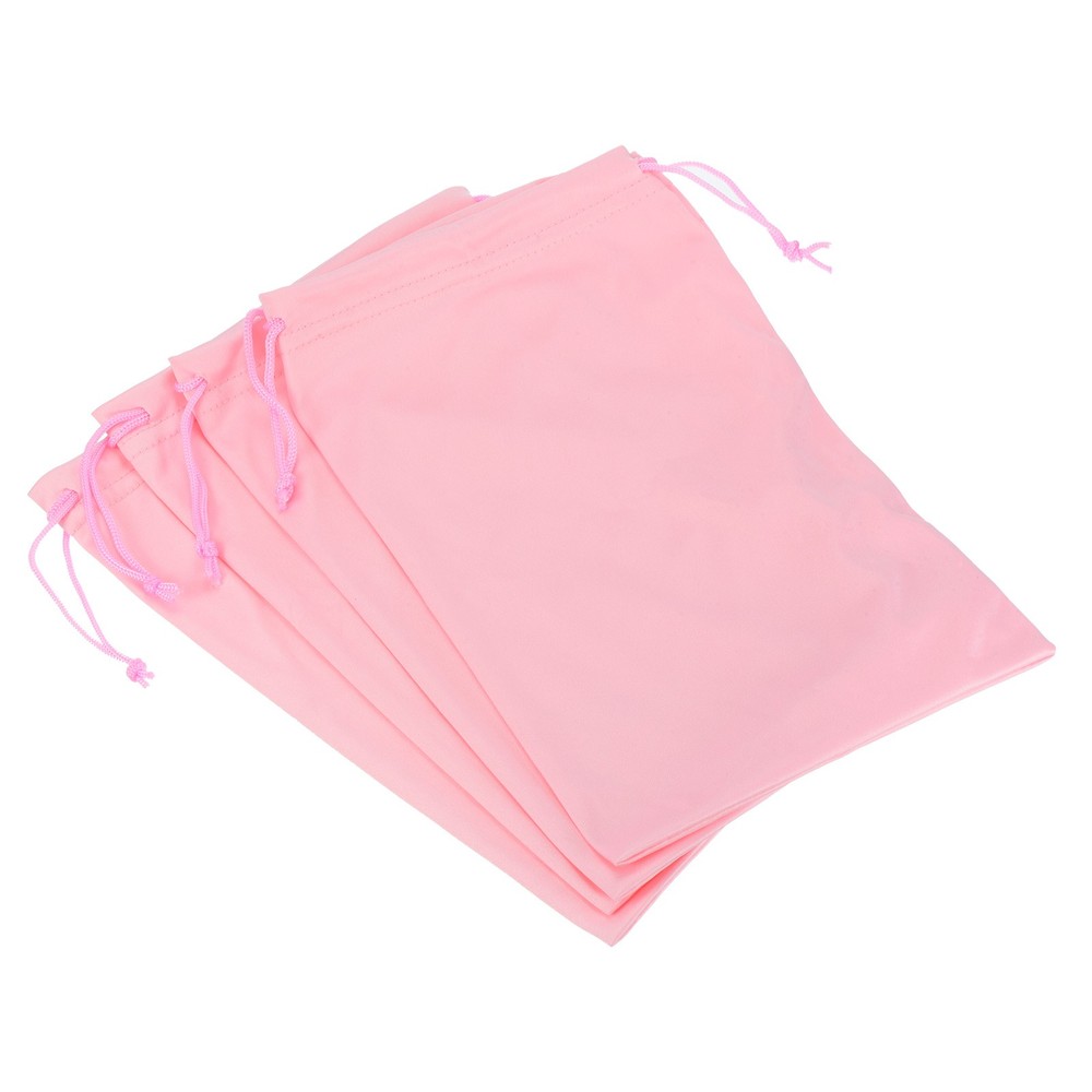 Ski Goggle Bag, 4 Pack Microfiber Snow Goggles Case Drawstring Pouch Pink