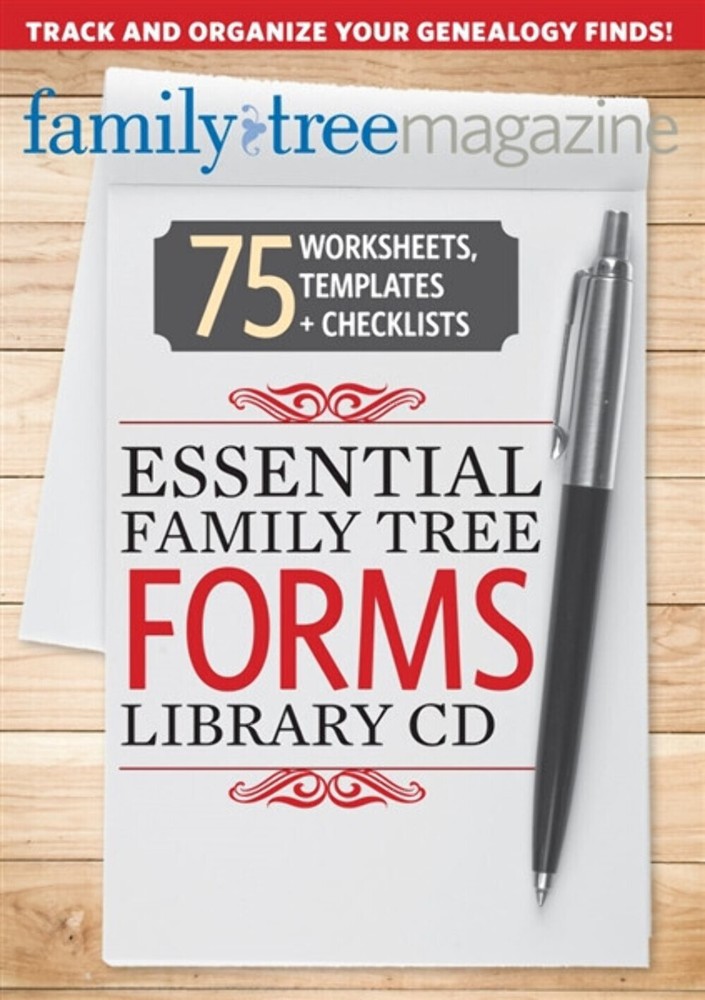 Essential Family Tree Forms Library Volume 1 - CD