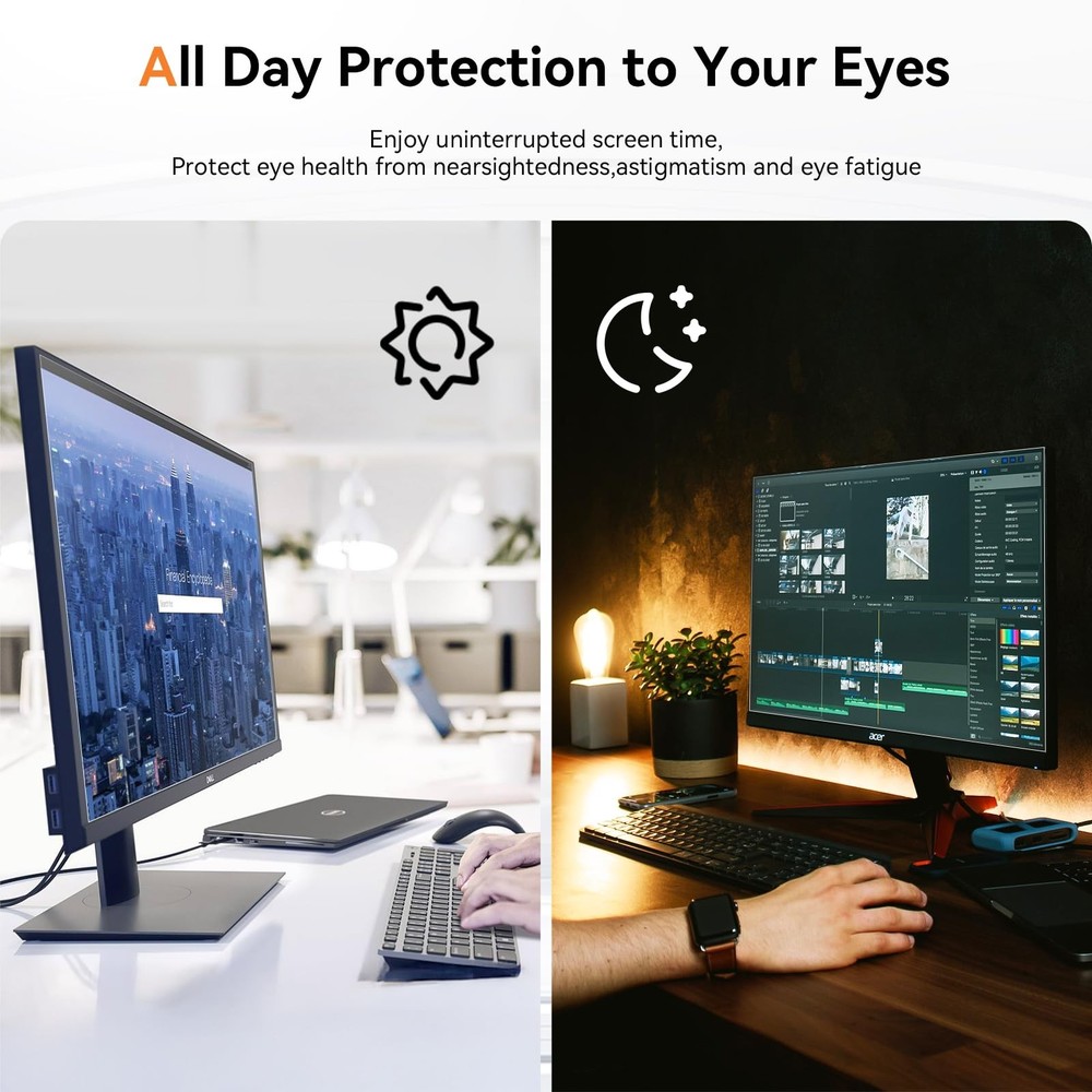[2-Pack] 22 Inch Computer Blue Light Blocking Screen Protector for 16:10 Wide...