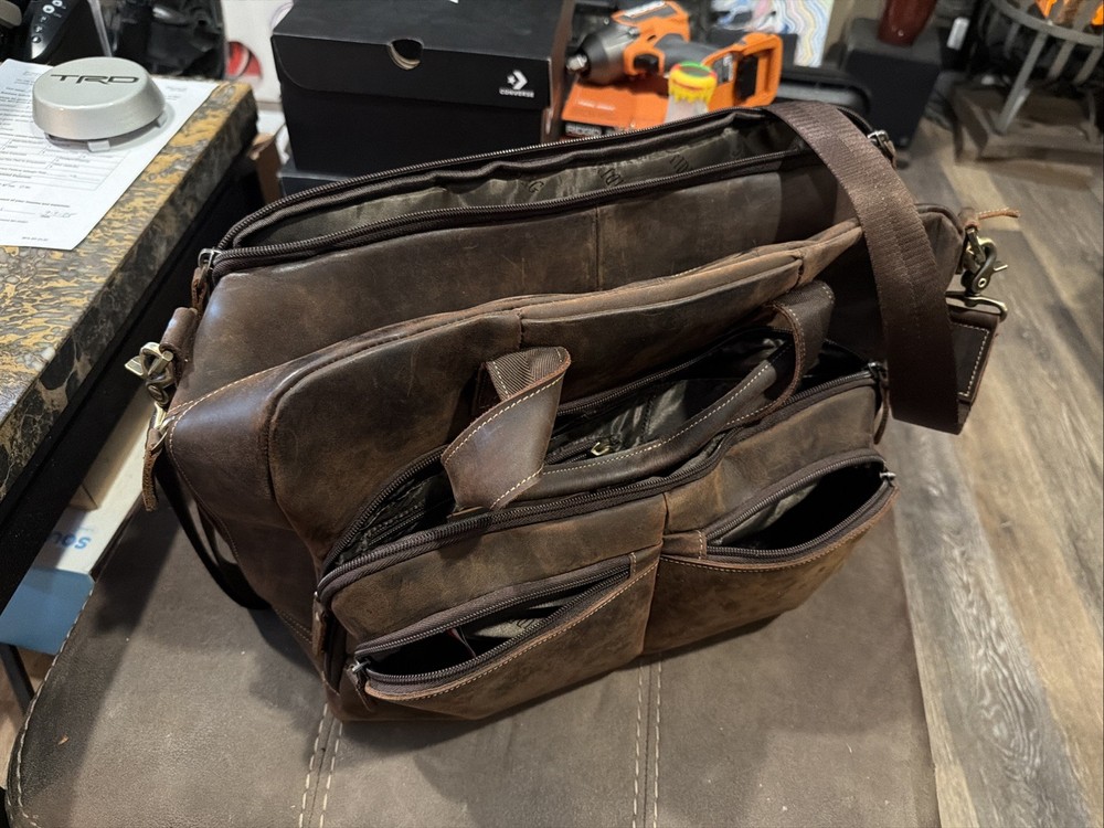 Tiding Leather Messenger Bag