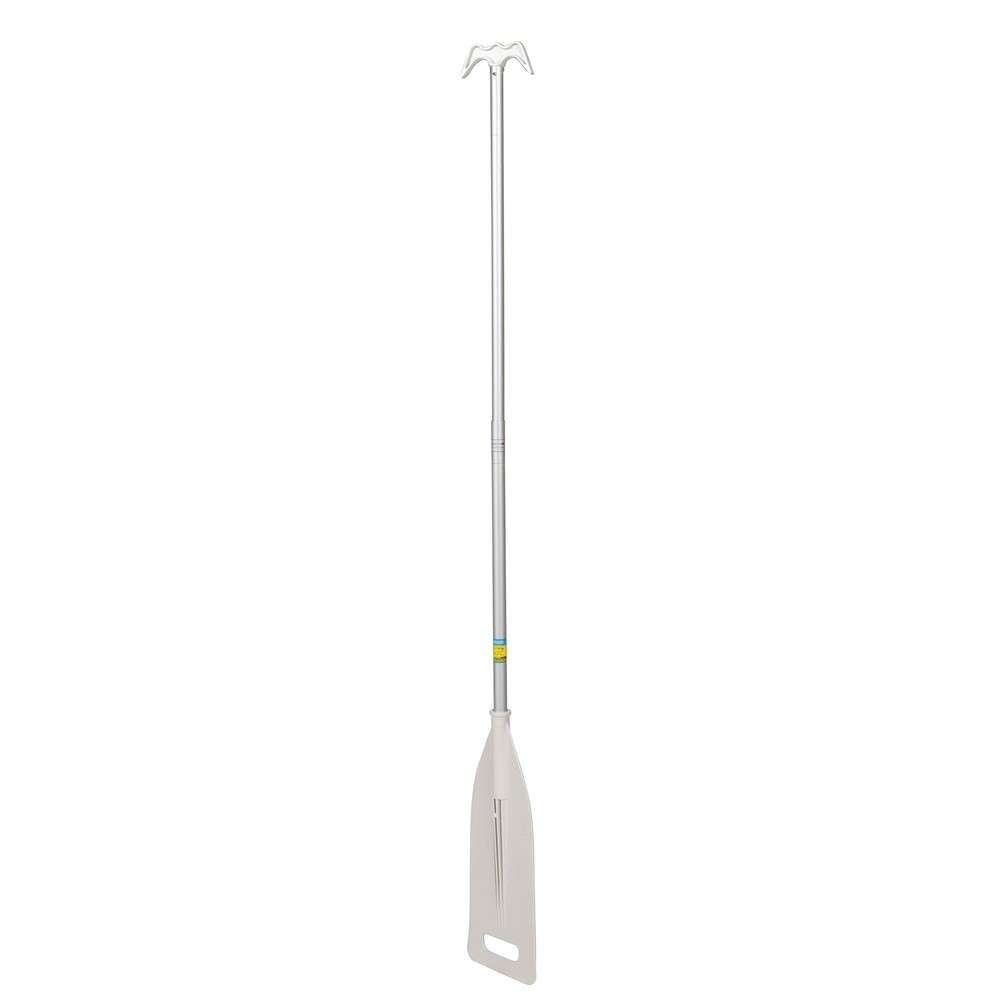 Telescoping Paddle w/ Boat Hook, Anodized Aluminum, Floating,White