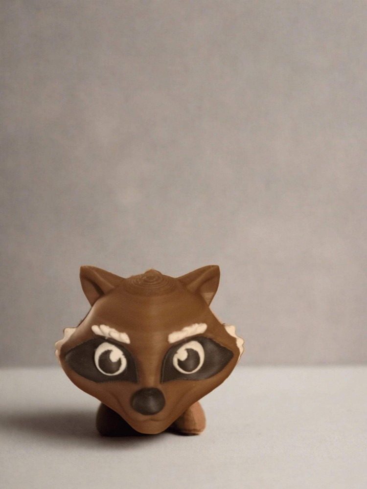 3D Printed Articulating Posable Raccoon
