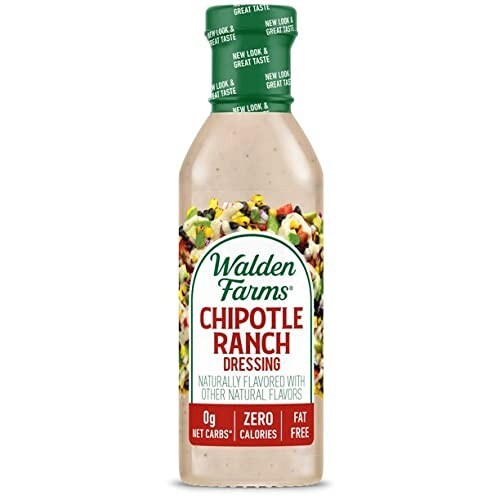 Chipotle Ranch Zero Calorie Dressing 2 Bottles NT.WT 12 Fl.Oz. (355mL) each.