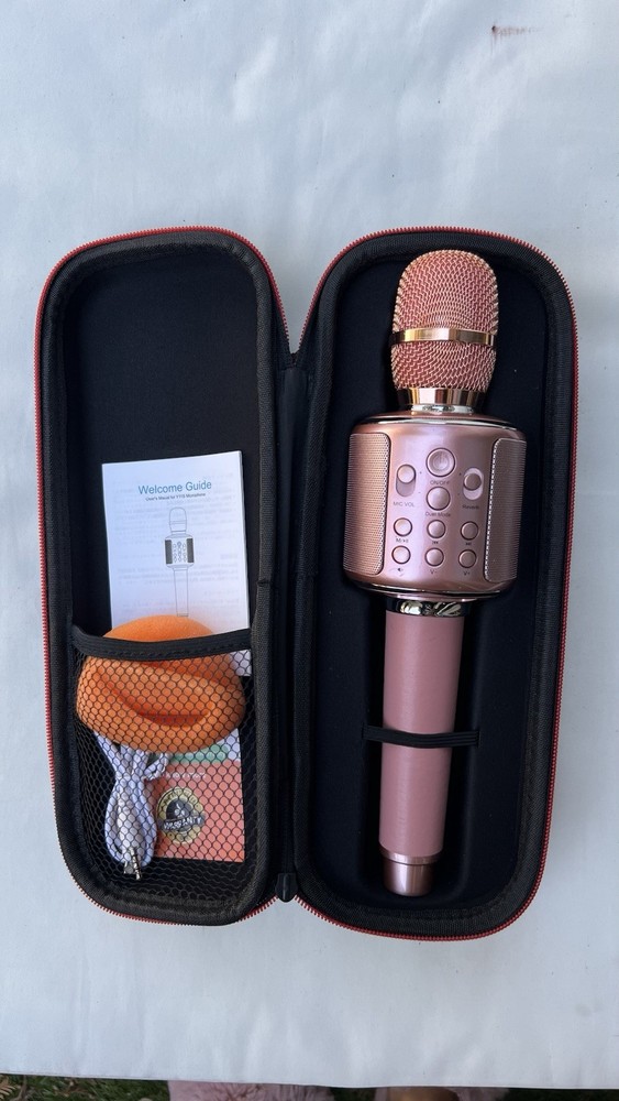 Wireless Bluetooth Karaoke Microphone with Speaker & Case