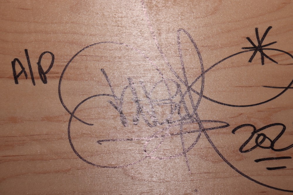 Dalek Space Monkey SIGNED Skateboard Deck Art - Navy Blue