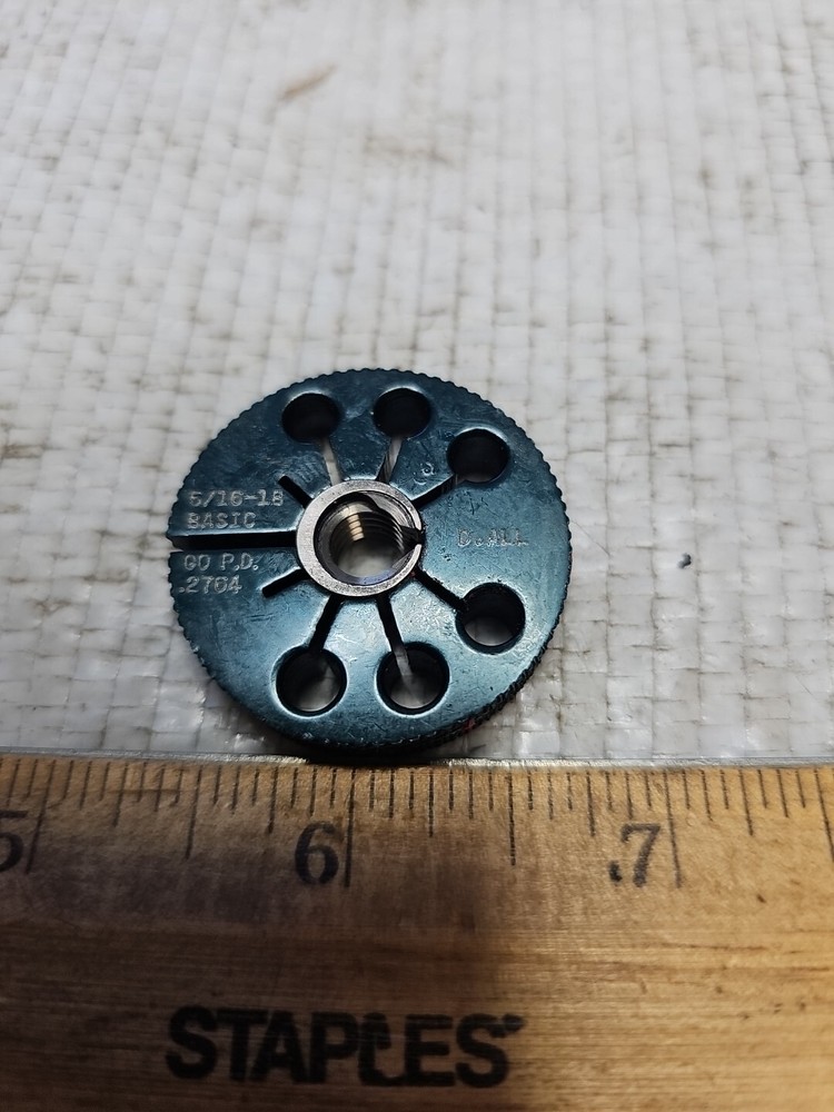 DOALL 5/16 18 BASIC THREAD RING GAGES .3125 GO P.D. = .2764