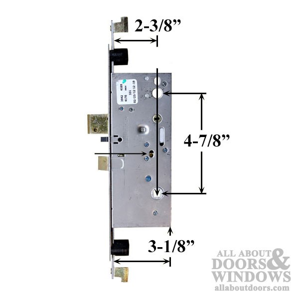 Active Concealed Rod Version 60mm Mortise Lock - Square Face