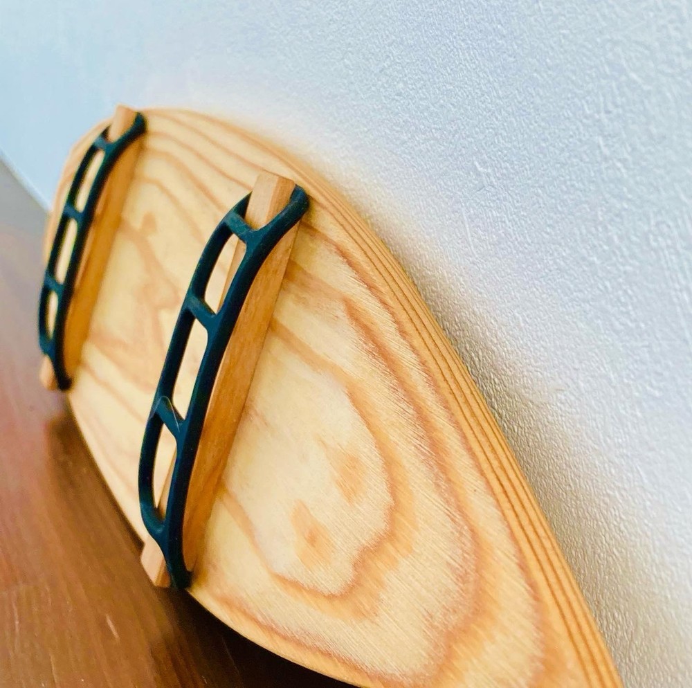 Surfboard-shaped rearview mirror handmade Shortboard version