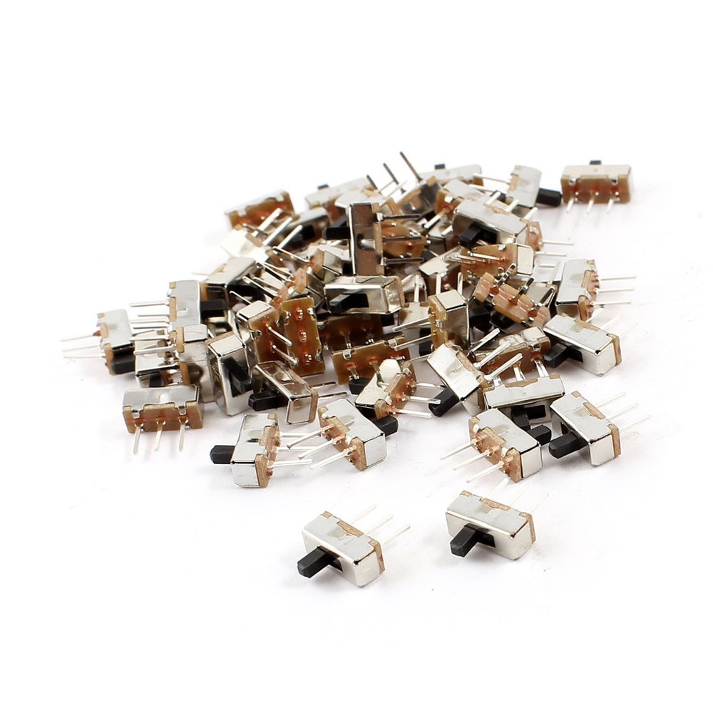 Mount 55pc 3 Pin PCB 2 Position SPDT Horizontal Slide Switch