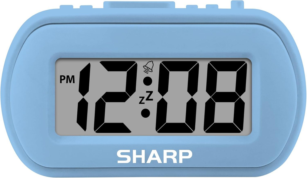 Digital Alarm Clock – Tactile Case with Soft Rubberized Finish - Battery Operate