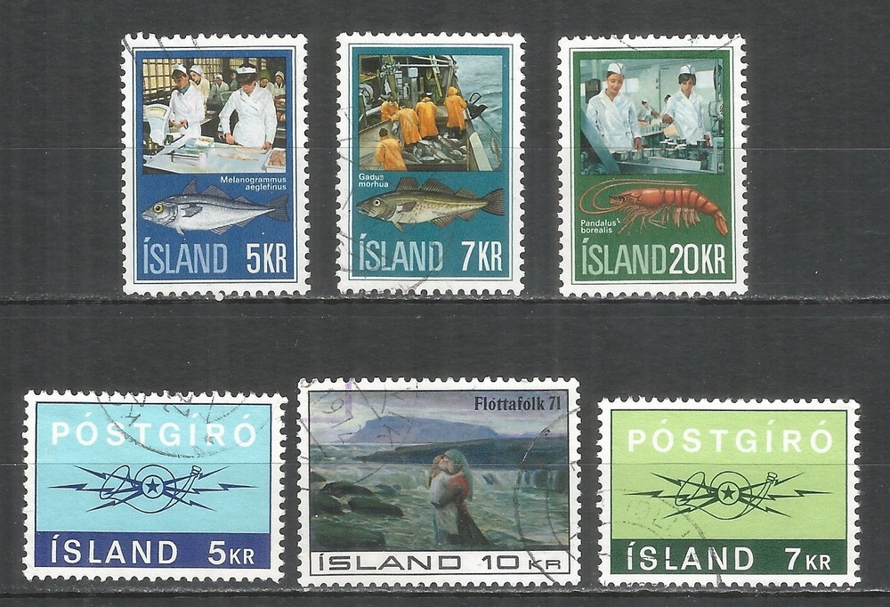 ICELAND 1971 used stamps