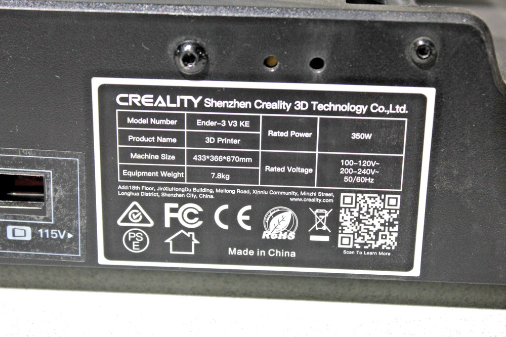 creality ender 3 v3 ke 3d printer MISSING PEICES