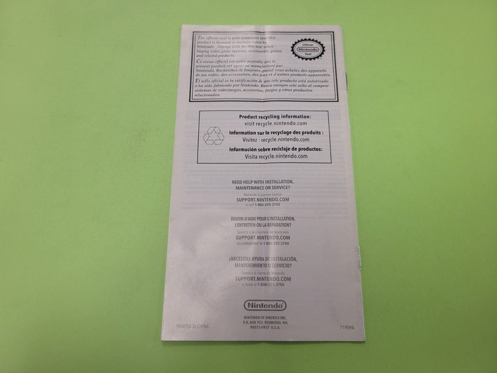 Wii remote Controller Nintendo Wii MANUAL ONLY Authentic Booklet